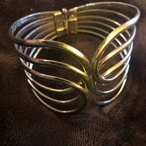 Deco Silver Cuff Bracelet